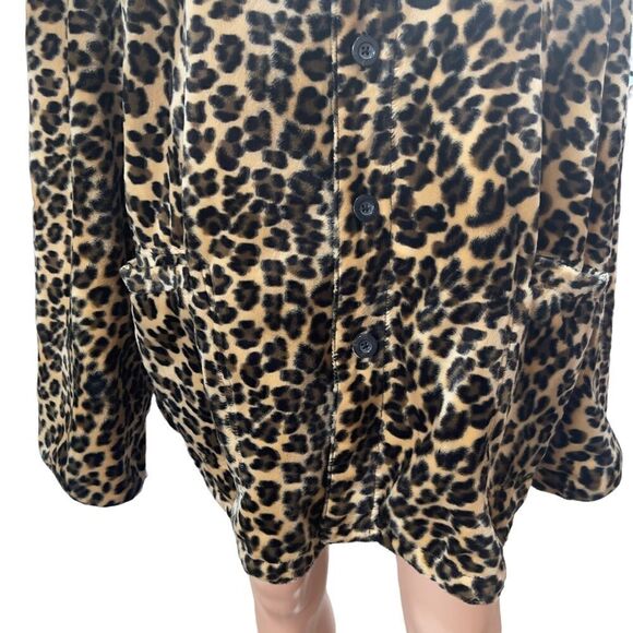 DENNIS BASSO Leopard Print & Shimmery Black Reversible Jacket XXL - Picture 10 of 15